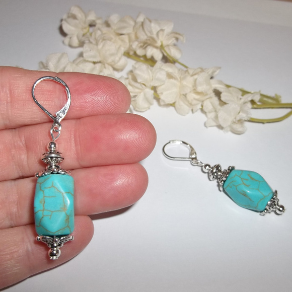 Earring Turquoise Blue Southwestern Style NWT 5059 - Picture 7 of 8